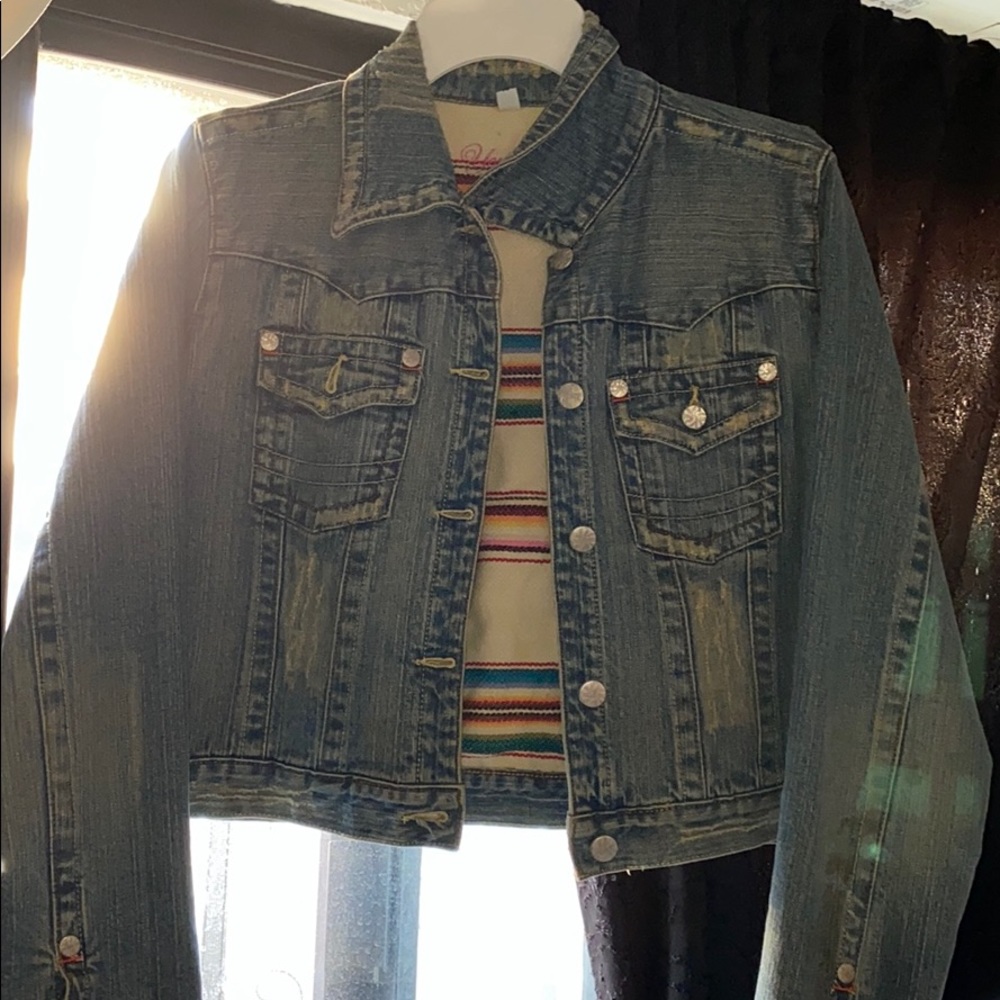Distressed jean jacket!